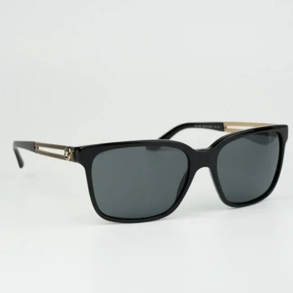 NEW Versace Black Grey Square Unisex Sunglasses - Picture 9 of 9